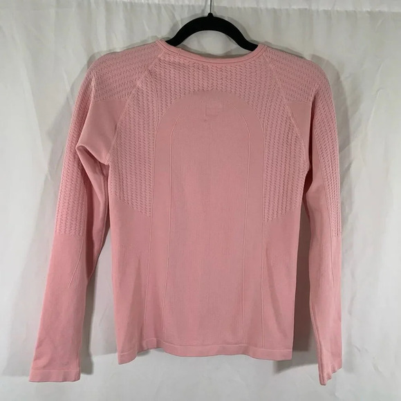 Nike Top Women's Large/XL Pink Long Sleeve Crew Neck Polyester Blend Shirt - Picture 6 of 7